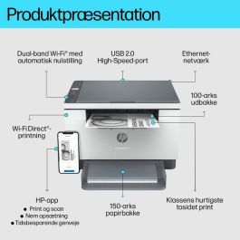 HP Impresora Multifunción Láser Monocromo LaserJet MFP M234dw/ WiFi/ Dúplex/ Blanca 6GW99F