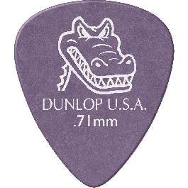 Dunlop Gator Grip Púas Guitarra Plectros 0,71Mm Pack 12 Unidades