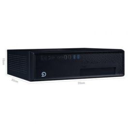 Hiditec SM10 Caja PC Sobremesa Chasis Slim ITX Compacta Negro, Compatible con Fuentes SFX, USB 3.0/2.0, ODD 5.25"