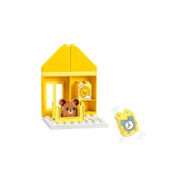 LEGO 10414 DUPLO My First: Mis Rituales Diarios - Hora de Comer y Dormir, Juguete Social con 4 Figuras de Animales