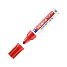 Edding Marcador Permanente 550 Rojo, Marcador Compacto para Casi Todos Materiales, Tinta Resistente, Set de 10 (Set de 10) Precio: 26.49999946. SKU: S8421314