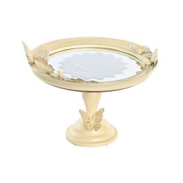 DKD Home Decor Centro de Mesa Chic Decoración Hogar Adorno Beige Resina Espejo Mariposas 22.6x24x18 cm (Largo x Ancho x Alto) Precio: 29.49999965. SKU: S3043802