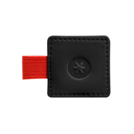 Antartik Portaboligrafos Autoadhesivo para Cuaderno Note con Elástico hasta 15mm Grosor, Negro y Rojo