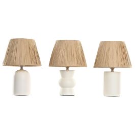 DKD Home Decor Lámpara Sobremesa Tropical Blanco Marron Cerámica Ráfia 22 x 31 x 22 cm (6 Unidades) Precio: 79.49999959. SKU: B1G2EDAYWV