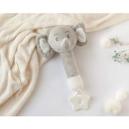 KioKids Sonajero Cricri Elefante Gris 25 cm para Bebé con Mordedor