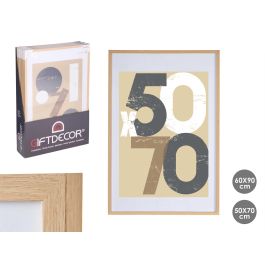 Portafoto de madera natural 50x70 cm con paspartú - Giftdecor (6 Unidades) Portafoto de madera natural 50x70 cm con paspartú - Giftdecor (6 Unidades)