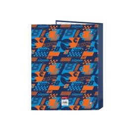 Carpeta de anillas Hot Wheels Speed club Naranja Azul marino A4 (26.5 x 33 x 4 cm)