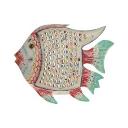 DKD Home Decor Decoracion Pared Mediterraneo Blanco Multicolor Pez Hierro 61 x 11 x 51 cm (2 Unidades) Precio: 74.99000047. SKU: B19L4T8LW9