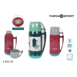Termo Thermosport con Taza 0.65 Litros (12 Unidades) Termo Thermosport con Taza 0.65 Litros (12 Unidades)