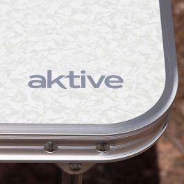 Color Baby Mesa Camping Plegable 80x60x70 cm Blanca Acero Madera MDF