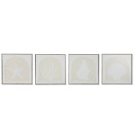 Cuadro Mediterraneo DKD Home Decor Crema Blanco 3 x 40 x 40 cm (4 Unidades) Precio: 88.50000016. SKU: B17W2STY4Q