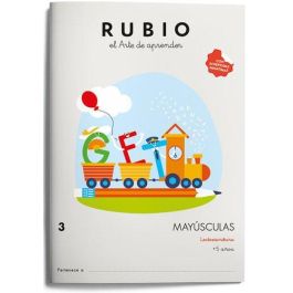 Rubio Cuaderno de Caligrafía Mayúsculas 3 A partir de 4 años Lectoescritura con pegatinas Precio: 3.5000004. SKU: B1EJCM54LY