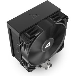 Sharkoon A50 Refrigerador de CPU de Torre Única con Ventilador 120mm, 5 Tubos de Calor, TDP 230W, Negro. Compatible con Zócalos.