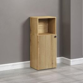 Mueble de baño - Decoración roble - L40 x H95 x D31cm - PURE BLISS Mueble de baño - Decoración roble - L40 x H95 x D31cm - PURE BLISS
