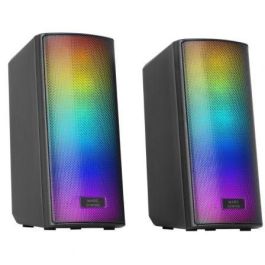 Mars Gaming Altavoces MSRGB2 15W 2.0 Bluetooth USB AUX RGB Negros