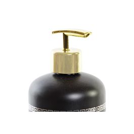 DKD Home Decor Dosificador Neoclasico Blanco Gris Oscuro Cristal Abs 8 x 14 x 8 cm 400ml (12 Unidades)