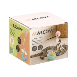 Mascow Juguete para Gato de Suelo con Lazo y Cascabel, 12x12x32 cm