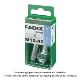 Caja s 2 unid. tornillo metrica cab hex+tuerca cinc m 10x40mm fadix Precio: 2.6899994. SKU: S7913744