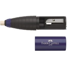 FABER-CASTELL Radierer Spitzer Kombi brombeer-blau