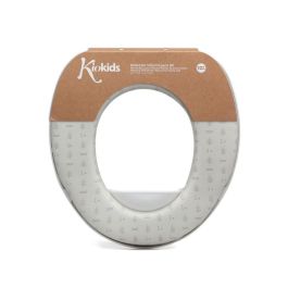 KioKids Reductor de WC para Niños Gris - Asiento Acolchado para Inodoro, +12 Meses, Polipropileno, Colección Petits Moments