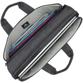 Rivacase 8831 Lantau - Maletín Toploader 15.6" para Portátil MacBook Pro 16, Poliuretano/Poliéster Reciclado, Gris