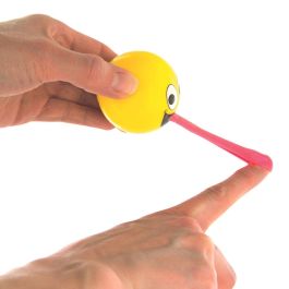 Jeux 2 momes Bola Emoti Lanzador Seche Pleure, Bola de Goma con Lengua para Lanzar Hasta 6 Metros