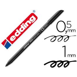 Rotulador Edding Punta Fibra 1200 Negro N.1 Punta Redonda 0.5 mm 10 unidades