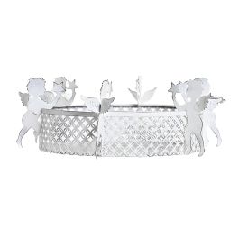 Bandeja Navidad Moderna DKD Home Decor Blanco 8 x 26 x 26 cm (4 Unidades)