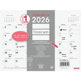 Finocam Calendario Bloc con Imán para Escribir S-210x150 mm MV Chic Blanco 2026, Planificación Diaria Anual con Festivos Precio: 3.95000023. SKU: B1FW367BMH