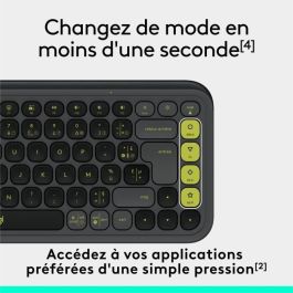 Teclado - Inalámbrico - Logitech - Teclas Pop Icon - AZERTY - Grafito Teclado - Inalámbrico - Logitech - Teclas Pop Icon - AZERTY - Grafito