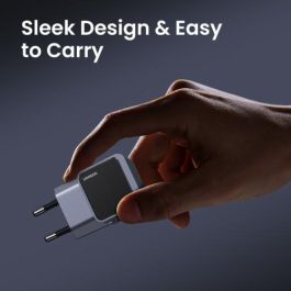 UGREEN 35041 Nexode S Cargador Rápido USB-C GaN de 30W para Teléfono Móvil, Batería Portátil, Teléfono Gris