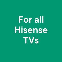 One For All URC1916 Mando a distancia universal para televisores Hisense, 100% compatible, no necesita programación, Negro