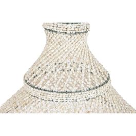 DKD Home Decor Lámpara de Techo Balinesa Colgante Grande con Conchas Blanco Roto 52 x 140 x 52 cm
