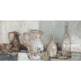 DKD Home Decor Cuadro Decorativo Tradicional de Bodegón Pintado a Mano sobre Lienzo Multicolor 120x60 cm - Set de 2 Unidades