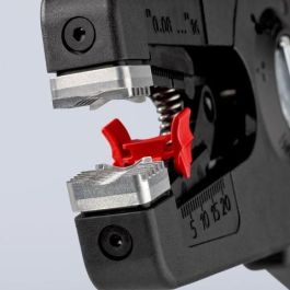 Knipex Alicate Abrazadera PreciStrip16 Automático para Cables AWG 6, Pelacables Negro/Rojo 190mm