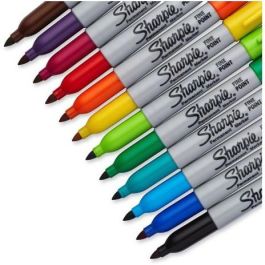 Sharpie Marcador Punta Fina F, 18 Piezas, Colores Surtidos Fun, Secado Rápido y Resistente al Agua Blister