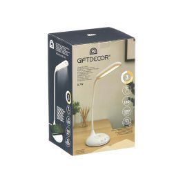 Giftdecor Lampara Flexo Cargador Blanco 20x24x20cm (Set de 6)
