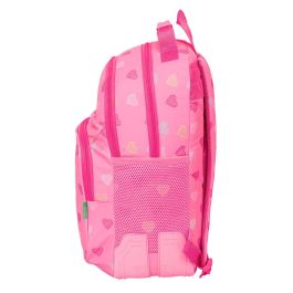 Safta Mochila Doble Benetton Heart con Cantoneras Adaptable a Carro 420x320x150 mm