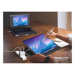 AVERMEDIA GC313Pro Cargador GaN 100W con USB Tipo C Carga Rápida Power Delivery 3.0 Blanco Cable 2m