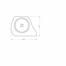 Galix Lámpara Solar LED de Jardín con Forma de Roca de Poliresina para Exterior, 4 LED Blancos, 10 Lúmenes, hasta 8 Horas