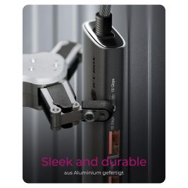 ICY BOX Hub USB 3.2 Gen 2 IB-Hub1437-CPD con 2 USB-A y 2 USB-C, 100W Power Delivery, Negro