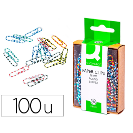 Q-connect Clips 28 mm caja 100 unidades colores surtidos Precio: 1.68999974. SKU: B17RA38NBH