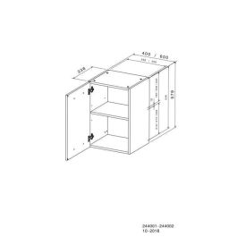 Muebles altos de Oslo 1 puerta + tableta - decoración blanca mate - l 40 x d 36 x h 58 cm Muebles altos de Oslo 1 puerta + tableta - decoración blanca mate - l 40 x d 36 x h 58 cm