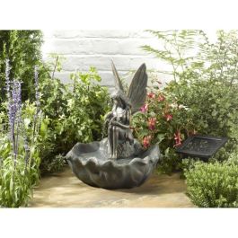 Fuente Solar - SMARDTV - Hada - Sofisticado Efecto Bronce - Resina y Plástico - 43x34x34cm Fuente Solar - SMARDTV - Hada - Sofisticado Efecto Bronce - Resina y Plástico - 43x34x34cm