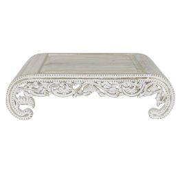 DKD Home Decor Mesita Auxiliar Indio Blanco 63.5 x 25.4 x 89 cm
