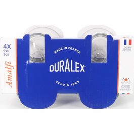 Duralex Set 4 Vasos Transparente "Amalfi" 9 cl ø6x6x7 cm (12 Cajas)