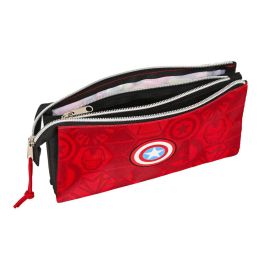 Estuche Escolar The Avengers Infinity Negro Rojo 22 x 12 x 3 cm