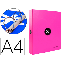 Antartik Carpeta 4 Anillas 40 mm Mixtas Antartik A4 Forrada Color Rosa Precio: 5.79000004. SKU: B13JE33Y6N