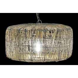 DKD Home Decor Lámpara de Techo Moderna de Metal en Tono Plateado, Para 1 Bombilla E27, Máx. 50W, Medidas: 46x23x46 cm