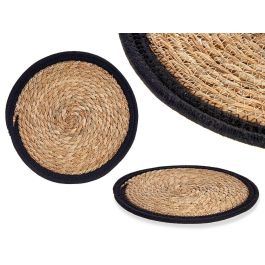 Tapete Natural Borde Negro 30 cm - Giftdecor, Fibra Natural (48 Unidades) Precio: 133.50000059. SKU: S3608994